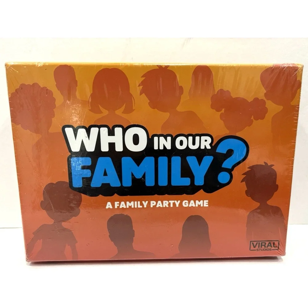 Who In Our Family? Family Party Game Viral Studios New Factory Sealed Ages 10+